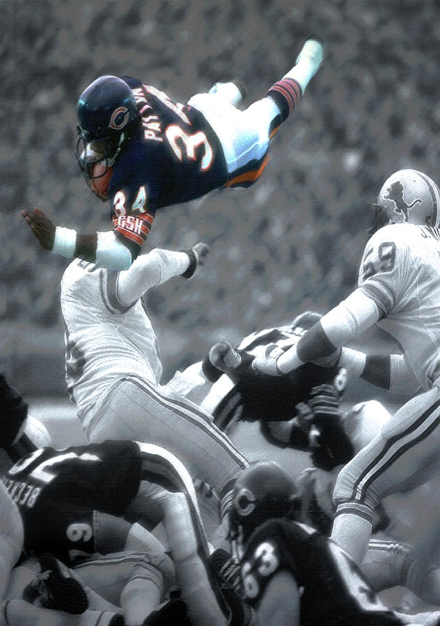 Walter Payton Digital Art - Walter Payton Took Flight by Brian Reaves Walter Payton Digital Art - Walter Payton Took Flight by Brian Reaves