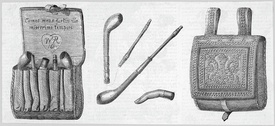 Raleigh Drawing - Walter Raleigh Pipes, His Pipes by  Illustrated London News Ltd/Mar