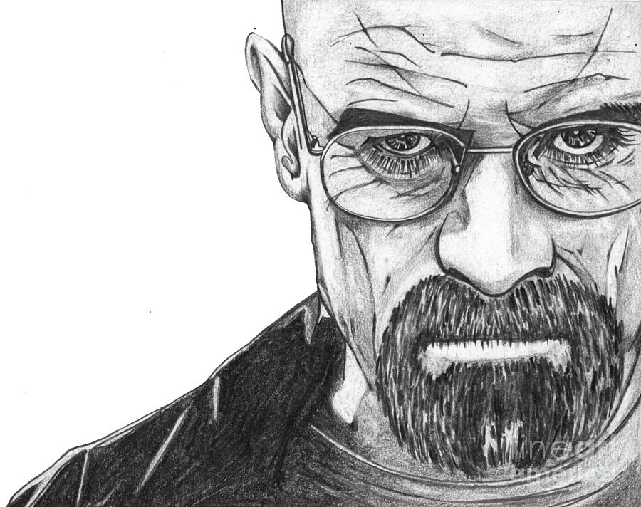 Walter White Breaking Bad Drawing by Ken Nguyen Pixels