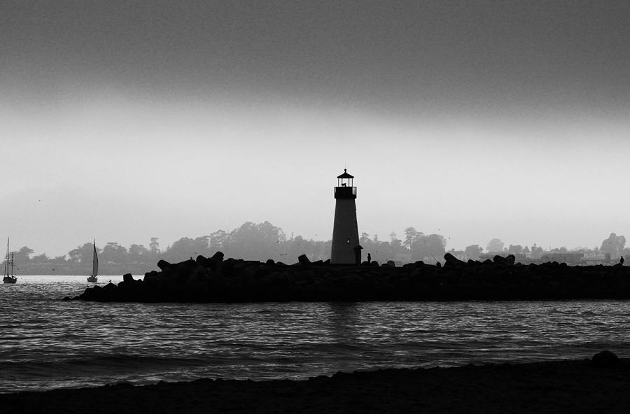 Walton Lighthouse BW Photograph by Deana Glenz