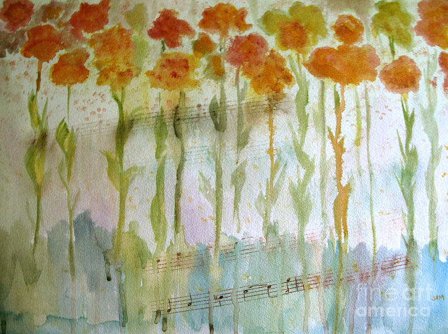 Spring Painting - Waltz of the Flowers by Sandy McIntire