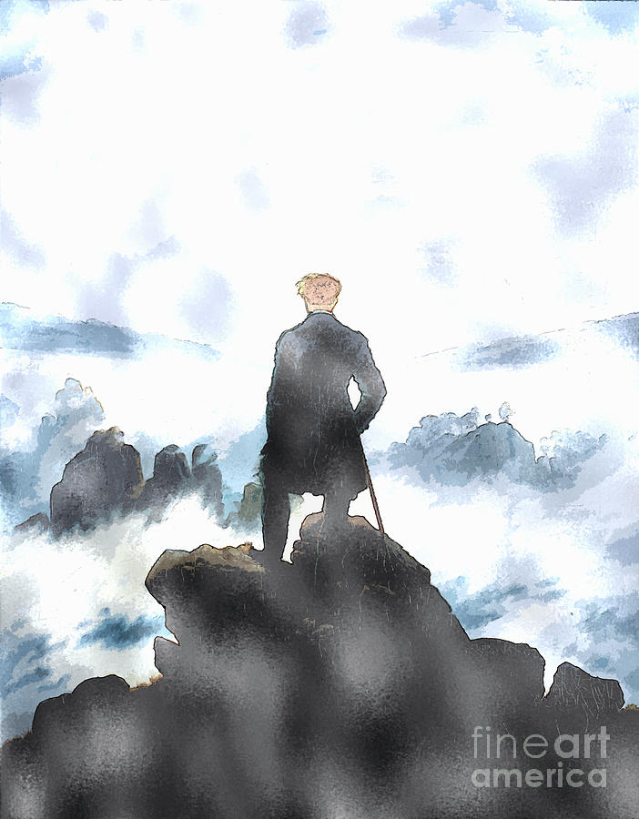 Caspar David Friedrich Painting - Wanderer Above the Sea of Fog by Celestial Images