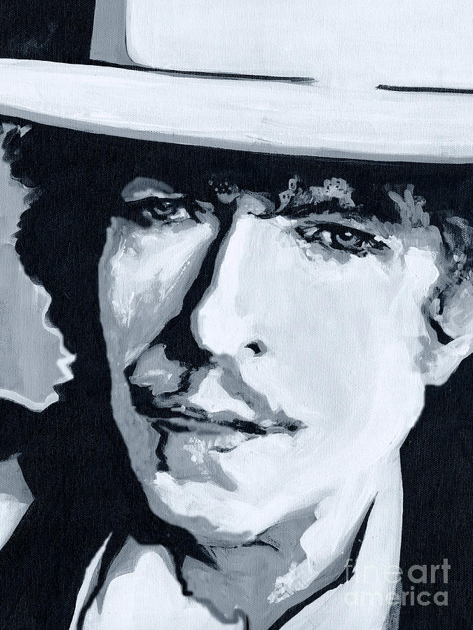 Wandering Troubadour - Bob Dylan Painting by Tanya Filichkin