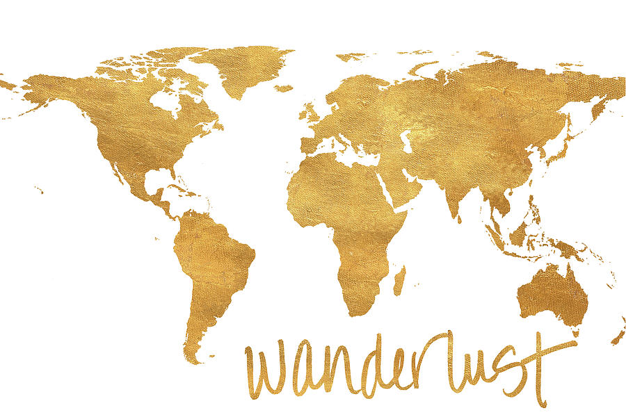 Map Mixed Media - Wanderlust Map by South Social Studio