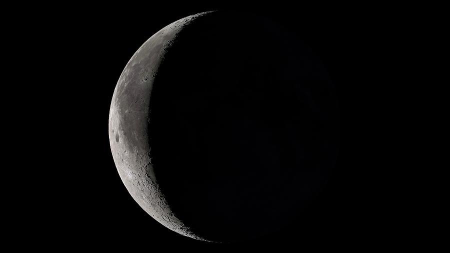 Waning Crescent Moon Photograph by Nasas Scientific Visualization Studio/science Photo Library