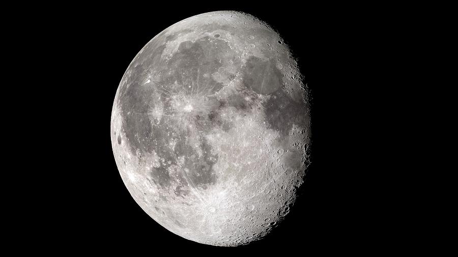 Space Photograph - Waning Gibbous Moon by Nasas Scientific Visualization Studio/science Photo Library