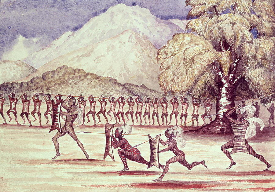 Dancing Photograph - War Dance, Illustration From The Albert Nyanza Great Basin Of The Nile By Sir Samuel Baker, 1866 Wc by Samuel Baker