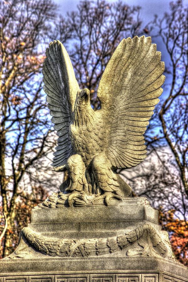 War Eagles - New York State Auxiliary Monument Hancock Avenue Gettysburg Photograph by Michael Mazaika