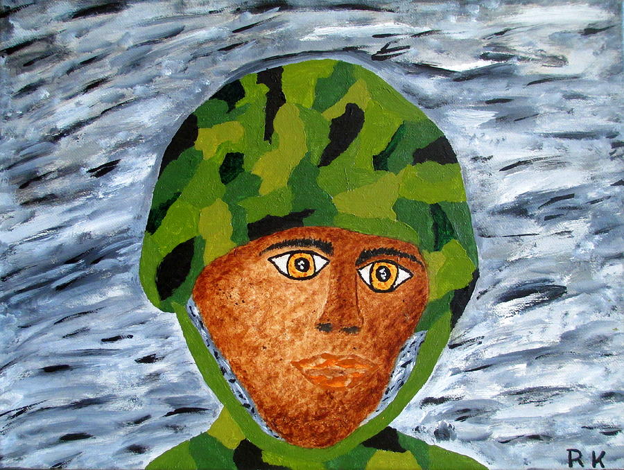 War Eyes Painting by Ron Kandt