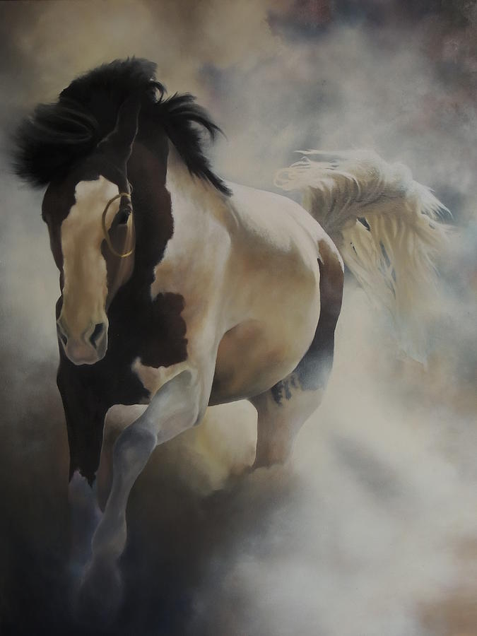 Horse Painting - War Horse I by Daniel  Remmenga