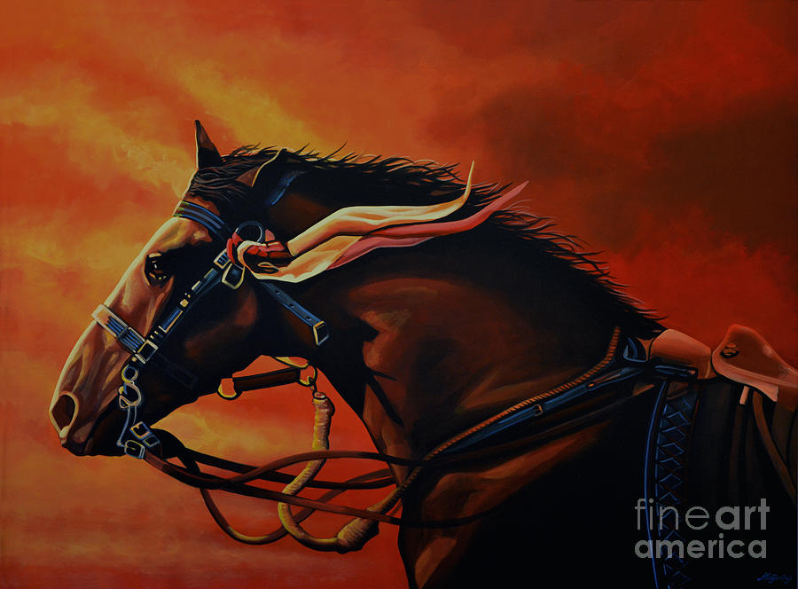 David Thewlis Painting - War Horse Joey  by Paul Meijering