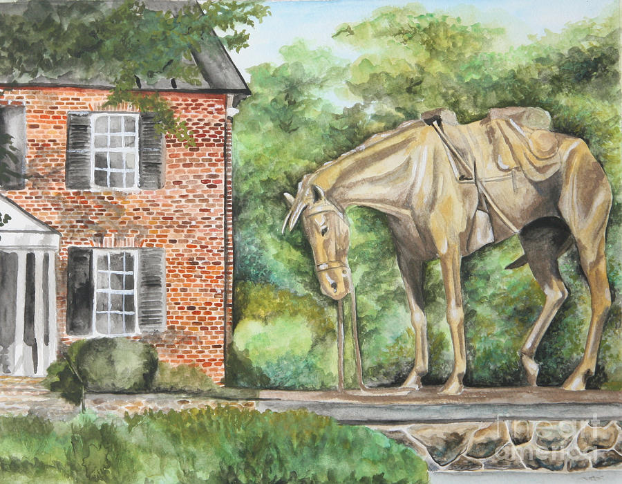 War Horse Memorial Painting by Kathy Laughlin