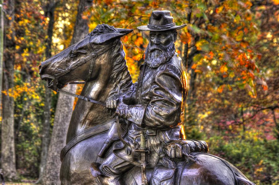 War Horses - Lieutenant General James Longstreet Commanding First Corps Gettysburg Photograph by Michael Mazaika