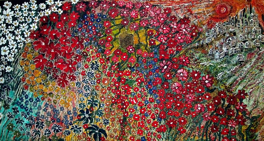 Abstract Painting - War of Flowers by Matthew  James
