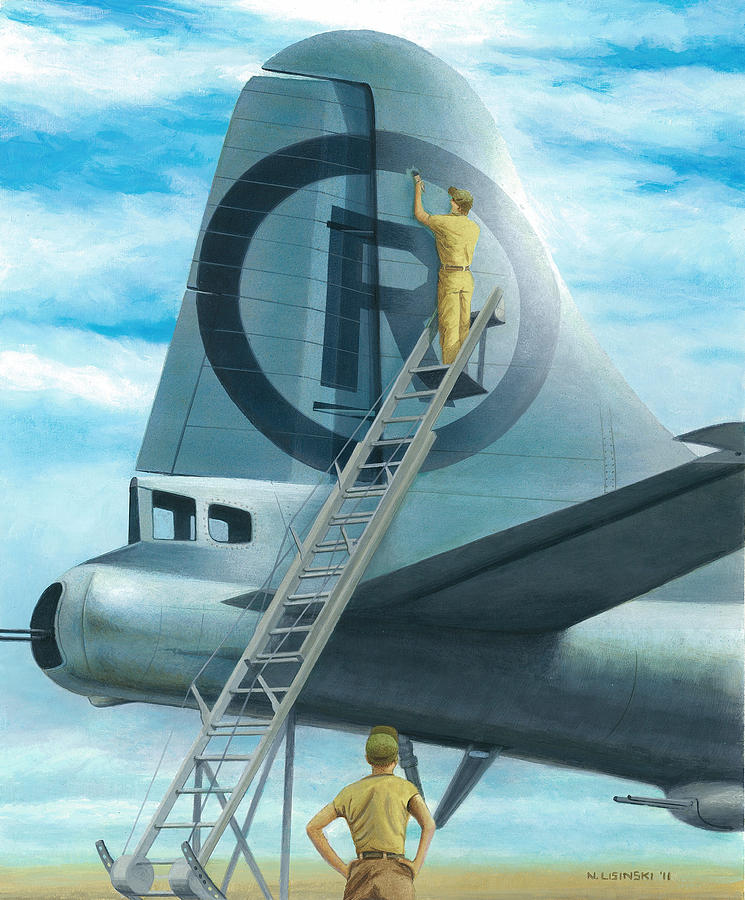 B-29 Painting - War Paint by Norb Lisinski