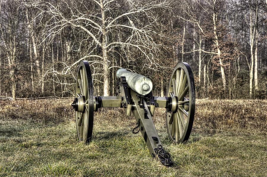 War Thunder - 1st New York Light Artillery-A2 Battery D The Wheatfield Late Winter Gettysburg Photograph by Michael Mazaika