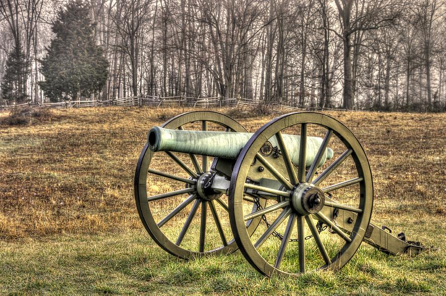 War Thunder - 1st New York Light Artillery-B1 Battery D The Wheatfield Late Winter Gettysburg Photograph by Michael Mazaika