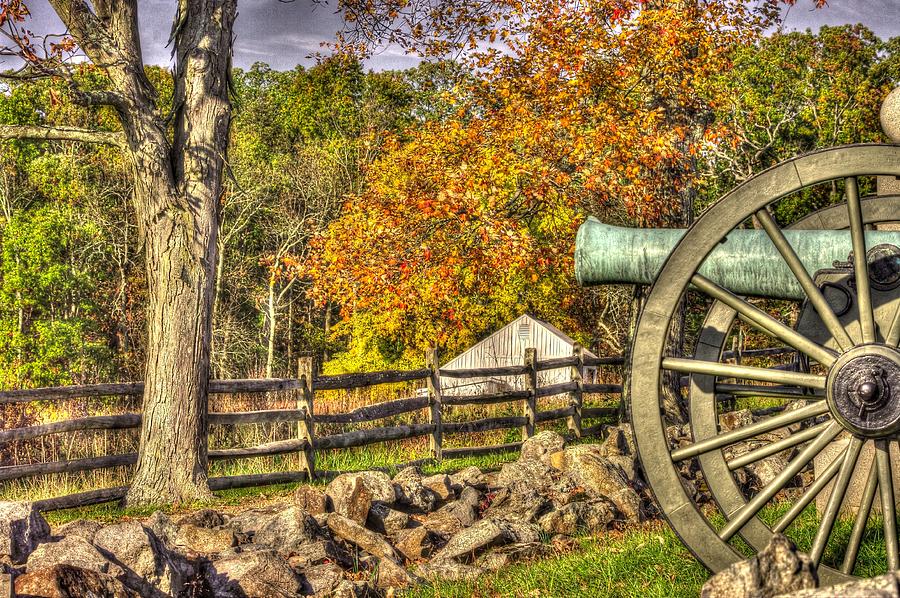 War Thunder - 3rd Massachusetts Light Artillery Battery C - J. Weikert Farm Autumn Gettysburg Photograph by Michael Mazaika