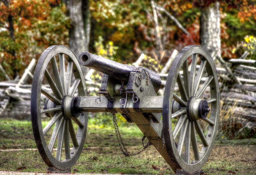 War Thunder - The Orange Artillery Frys Battery - 1B Oak Hill Autumn Gettysburg Photograph by Michael Mazaika