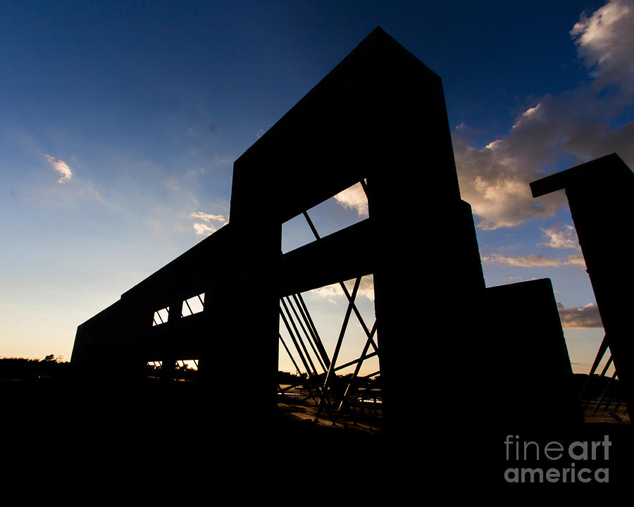 Warehouse Construction Silhouette Photograph by JD Smith