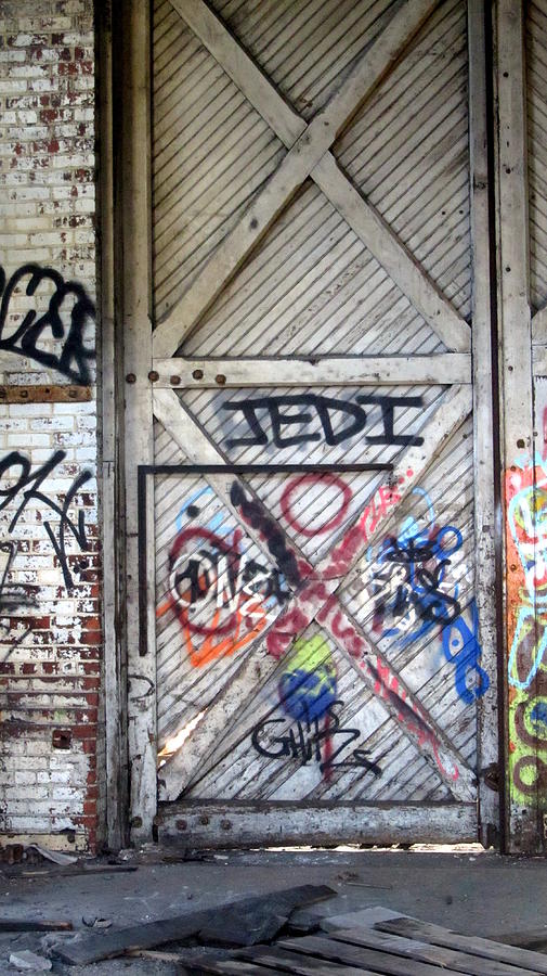 Warehouse Door Graffiti JEDI Photograph by Anita Burgermeister