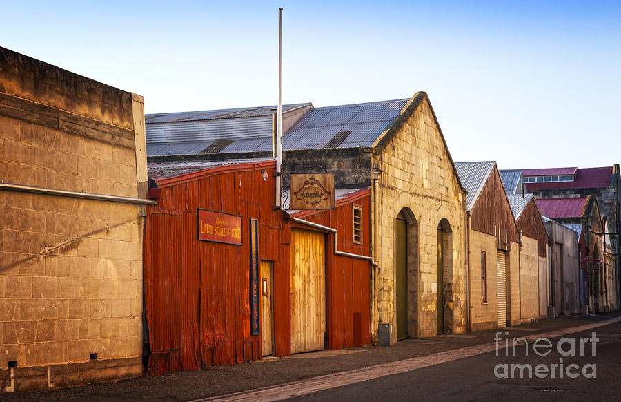 Historic Photograph - Warehouses in Oamaru Otago New Zealand by Colin and Linda McKie