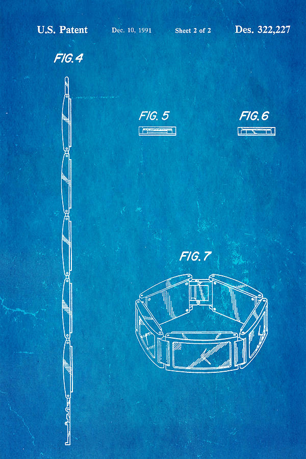 Appliance Photograph - Warhol Five Face Watch 2 Patent Art 1991 Blueprint by Ian Monk