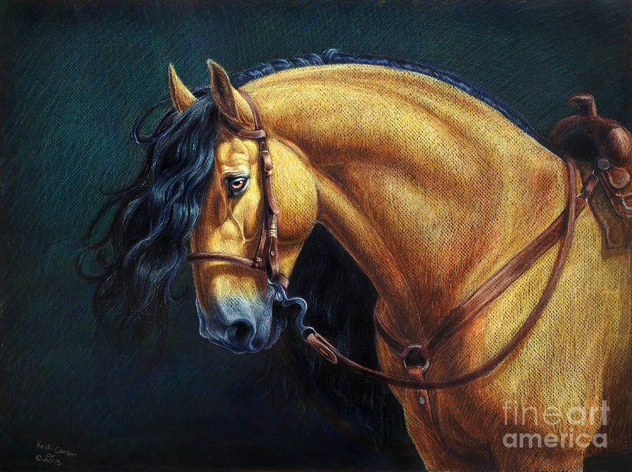 Horse Painting - Warlander Stallion by Heidi Carson