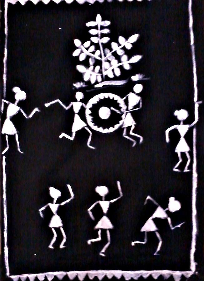 warli painting cloth