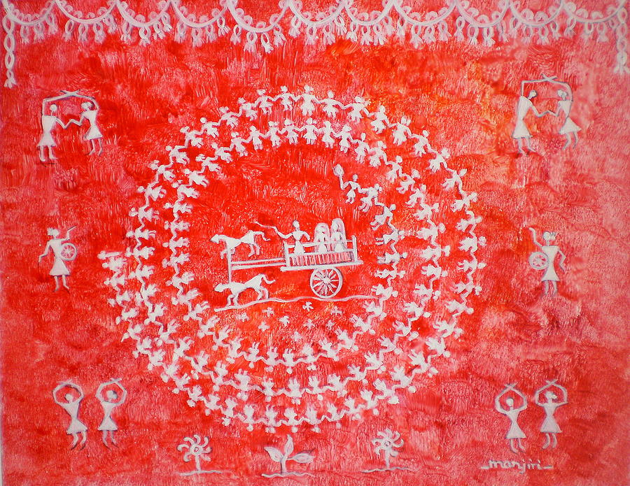 Warli Wedding Painting by Manjiri Kanvinde