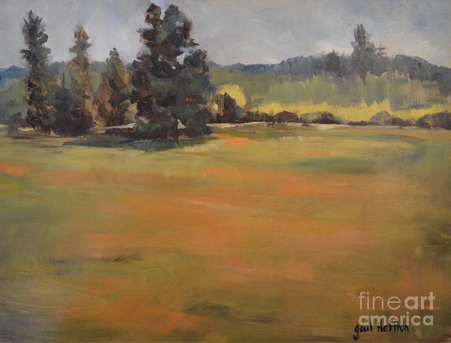 Field Painting - Warm Field by Gail Heffron