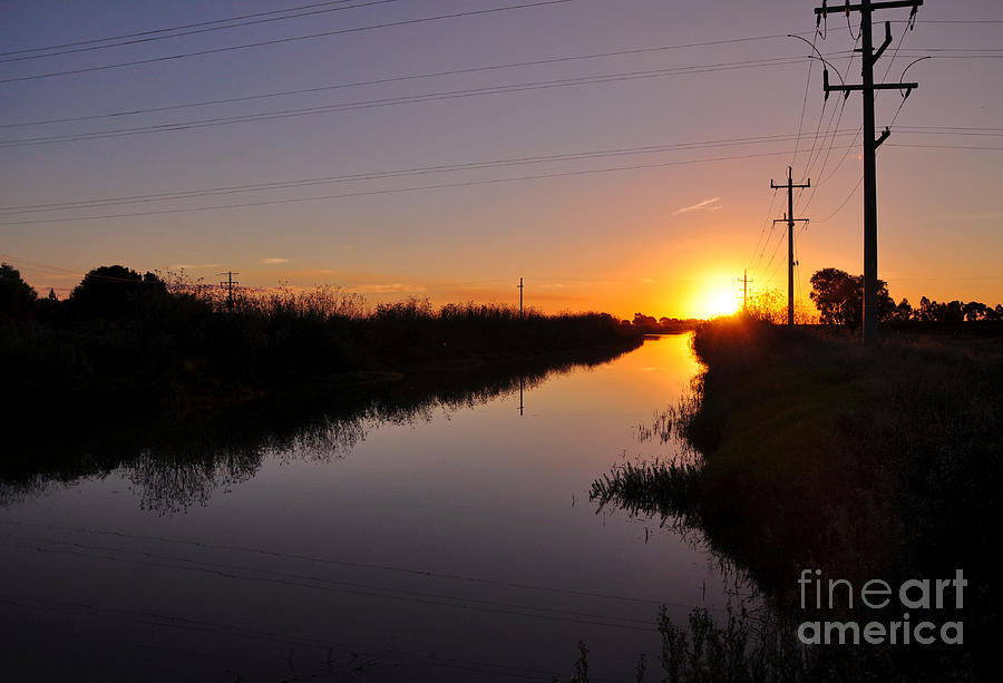 Sunset Photograph - Warm Rural Sunset by Kaye Menner