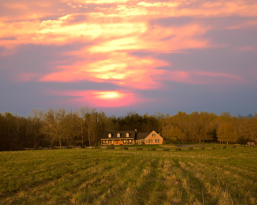 Warm Spring Sunset Photograph by Randall Branham