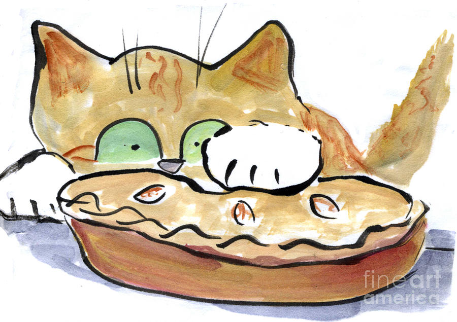 Warm Thanksgiving Day Pie Painting by Ellen Miffitt