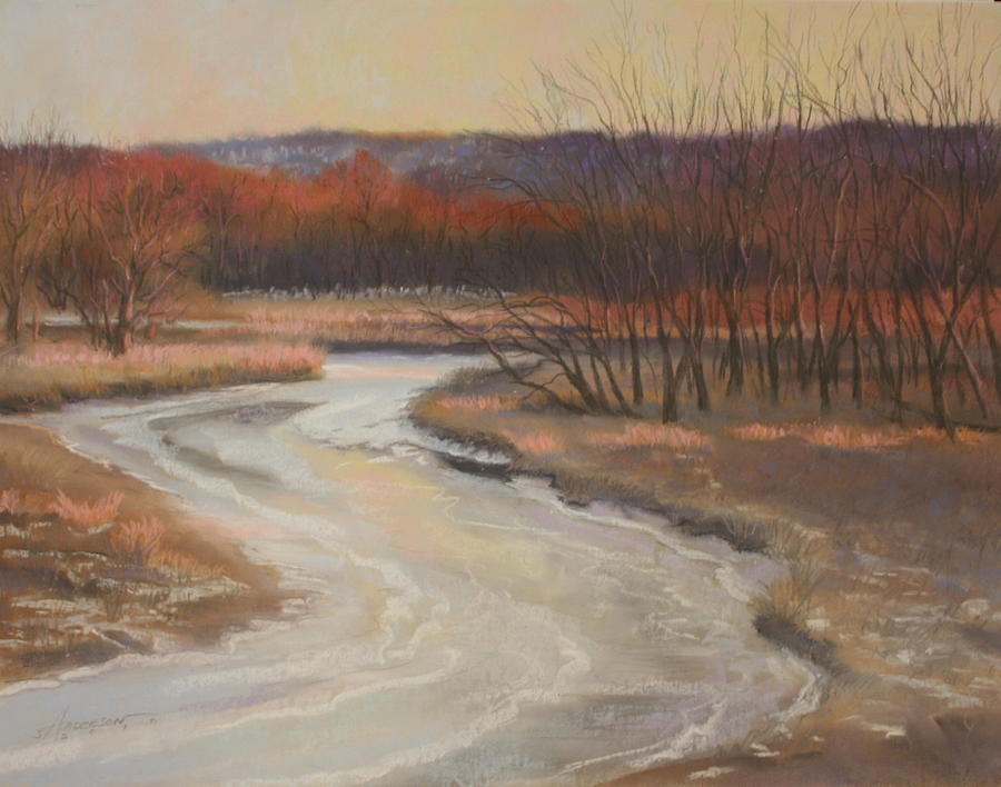 Landscape Pastel - Warm Winter at Catfish Corner by Sherri Anderson Landscape Pastel - Warm Winter at Catfish Corner by Sherri Anderson