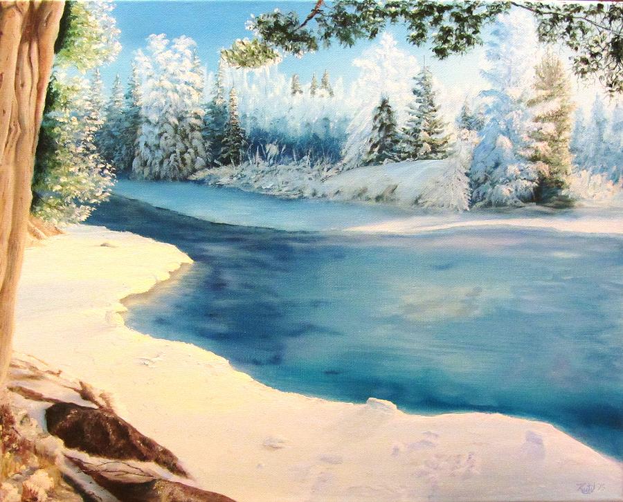 Tree Painting - Warm Winter Snow by Gavin Kutil