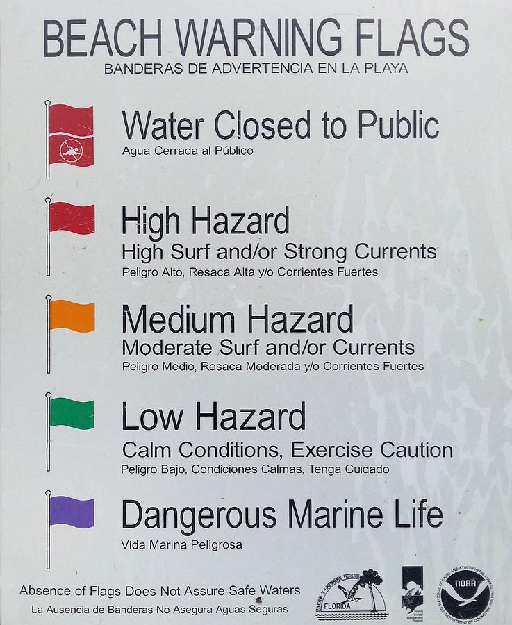 Pensacola Photograph - Warning Flags by JC Findley