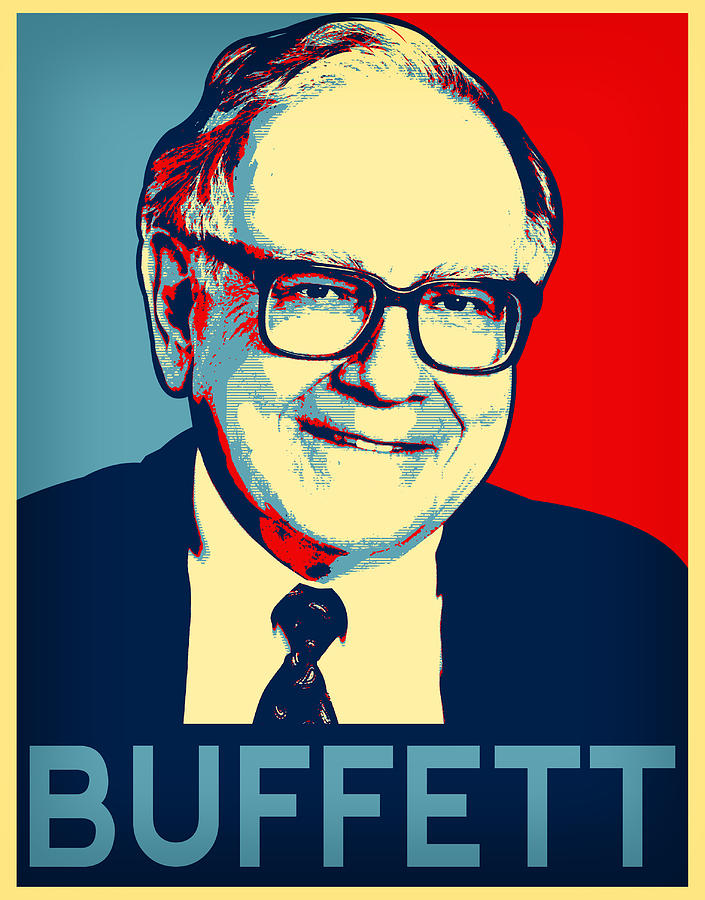 Warren Buffett Hope Poster Painting by MotionAge Designs