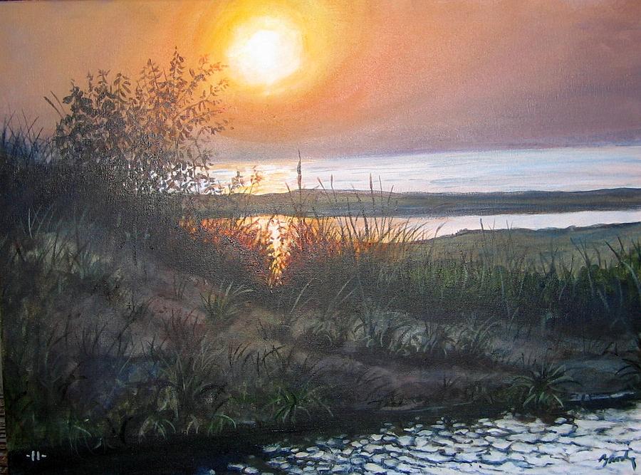 Warren Dunes Sunset Painting by William Brody