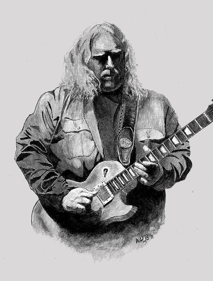 Rock And Roll Painting - Warren Haynes 01 by William Walts