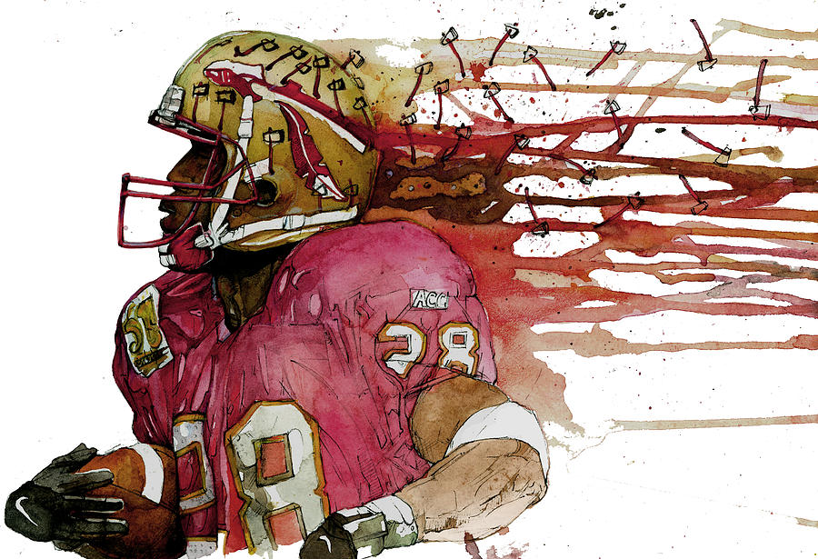Football Painting - Warricks Seminoles by Michael Pattison