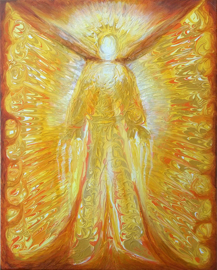 Angel Painting - Warrior Angel by Anne Cameron Cutri