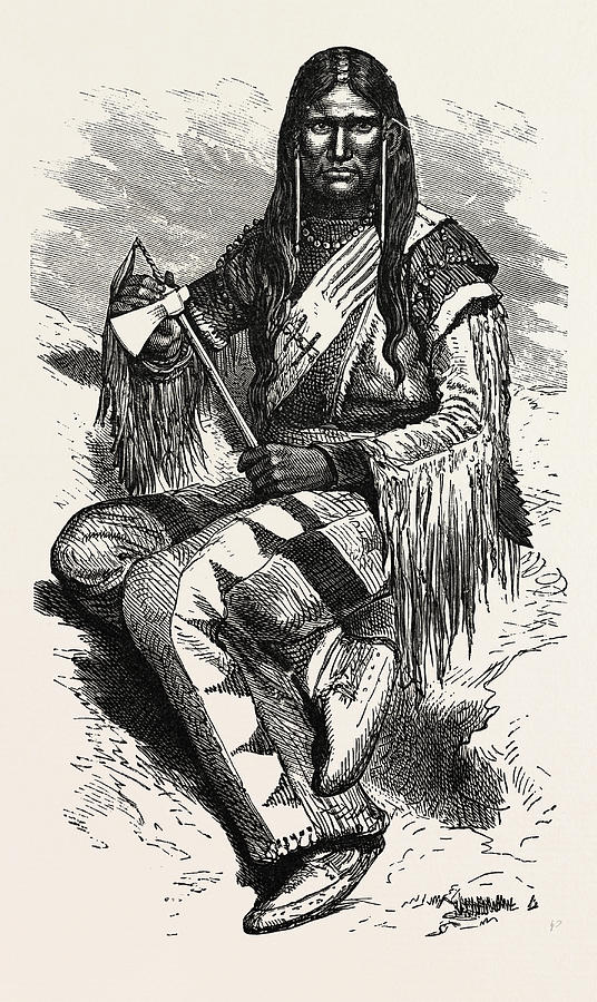 Warrior Of Blood Indian  Tribe  Drawing  by American School