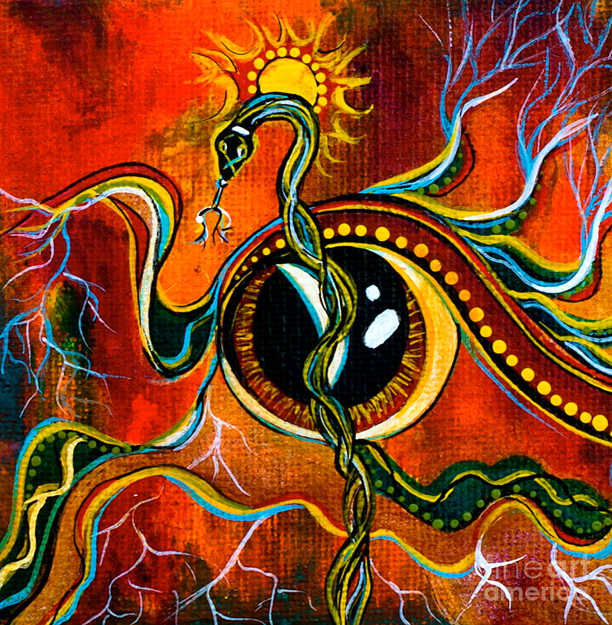 Warrior Spirit Eye Painting by Deborha Kerr