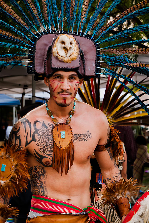 Feather Still Life Photograph - Warrior with tattoo by Daniela Roberts