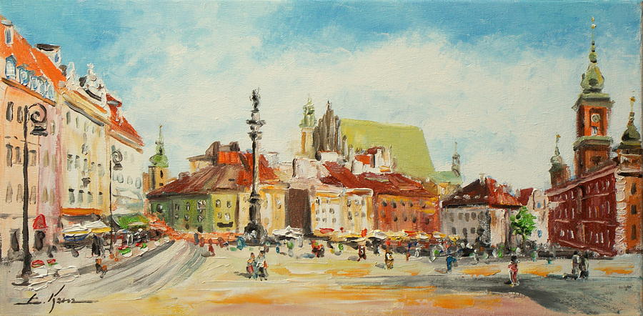 Warsaw- Castle Square Painting by Luke Karcz