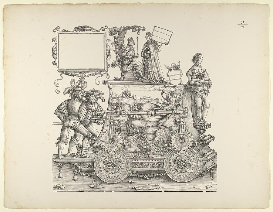 Hans Burgkmair Drawing - Wartime Triumphs, From The Triumphal by Hans Burgkmair