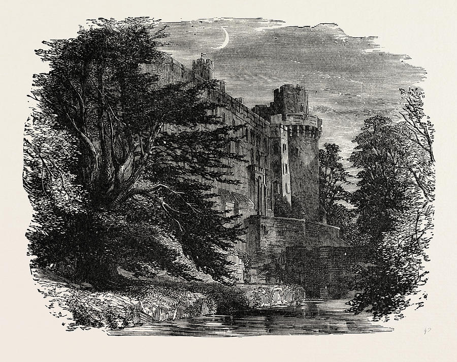 Castle Drawing - Warwick Castle by English School