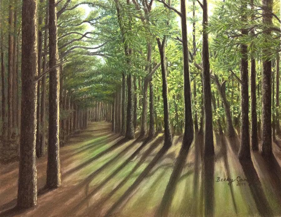 Tree Pastel - Was Blind - Now I See by Becky Carey