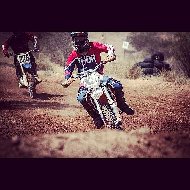 Loose Photograph - Was Good To Be Back Racing Dirt Cycles! by Darcy  Reid